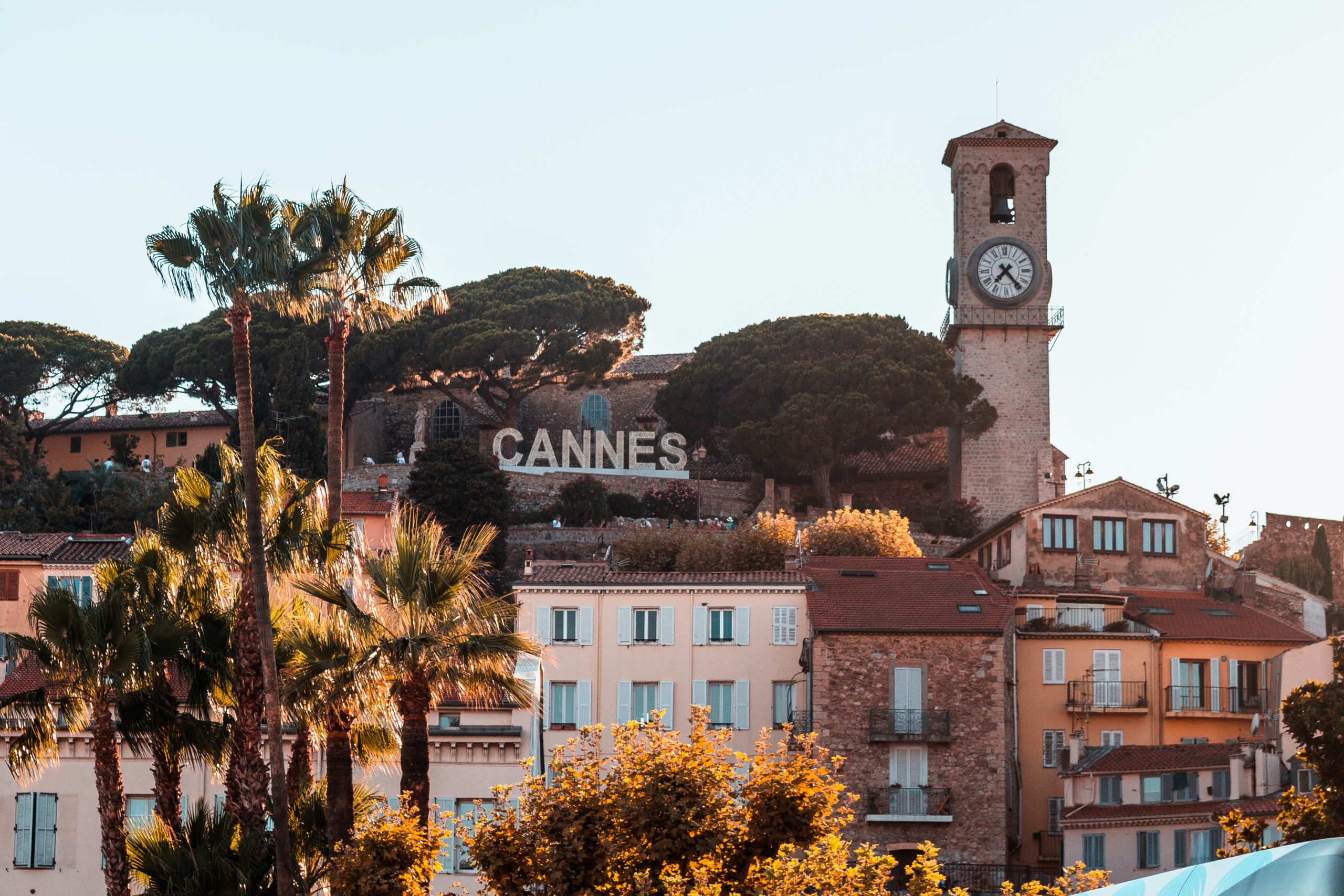 cannes hollywood hill sign coming from cruise ships