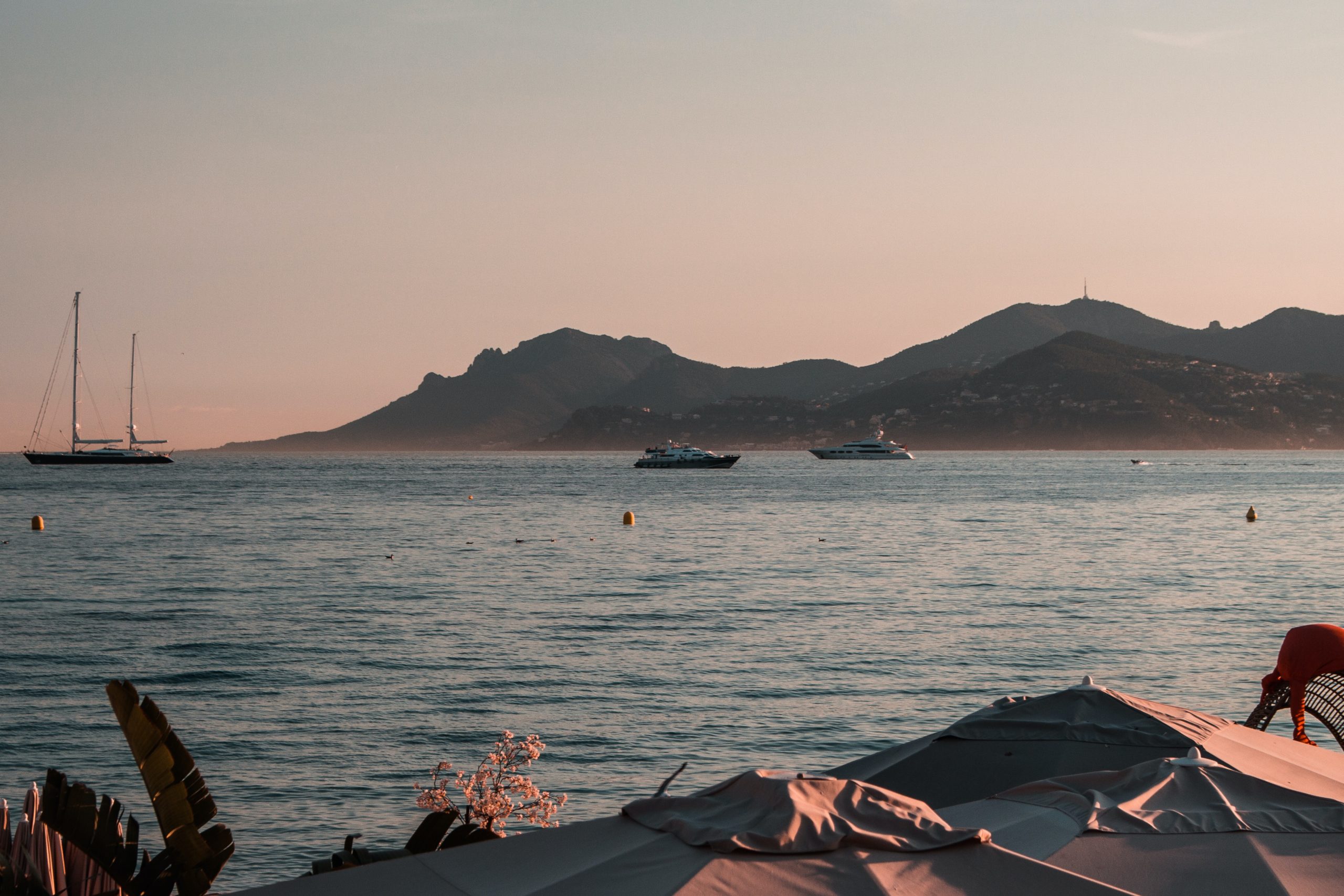 view from croisette cannes cruise ships