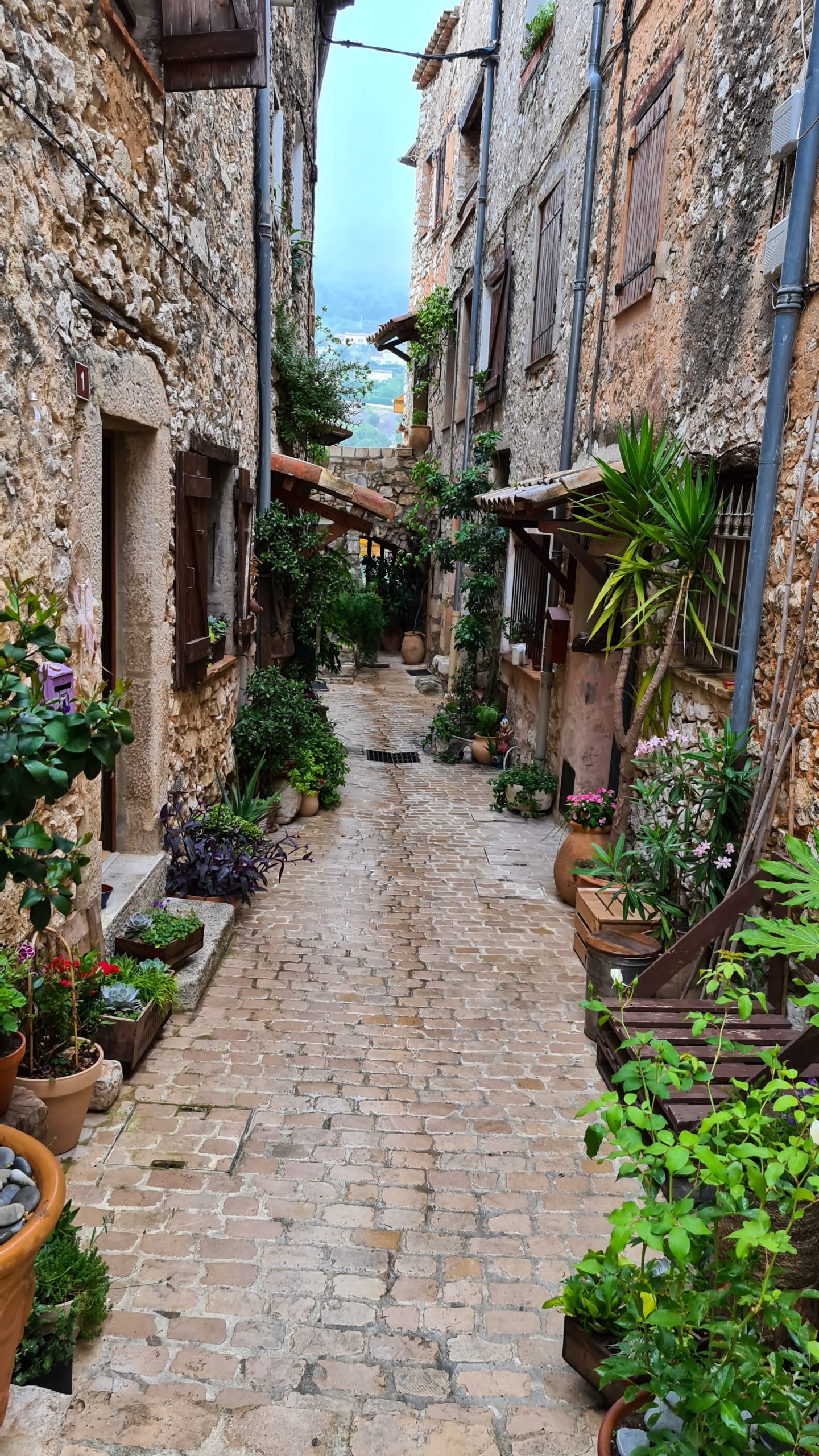 street of Tourrettes-sur-Loup on the French Riviera