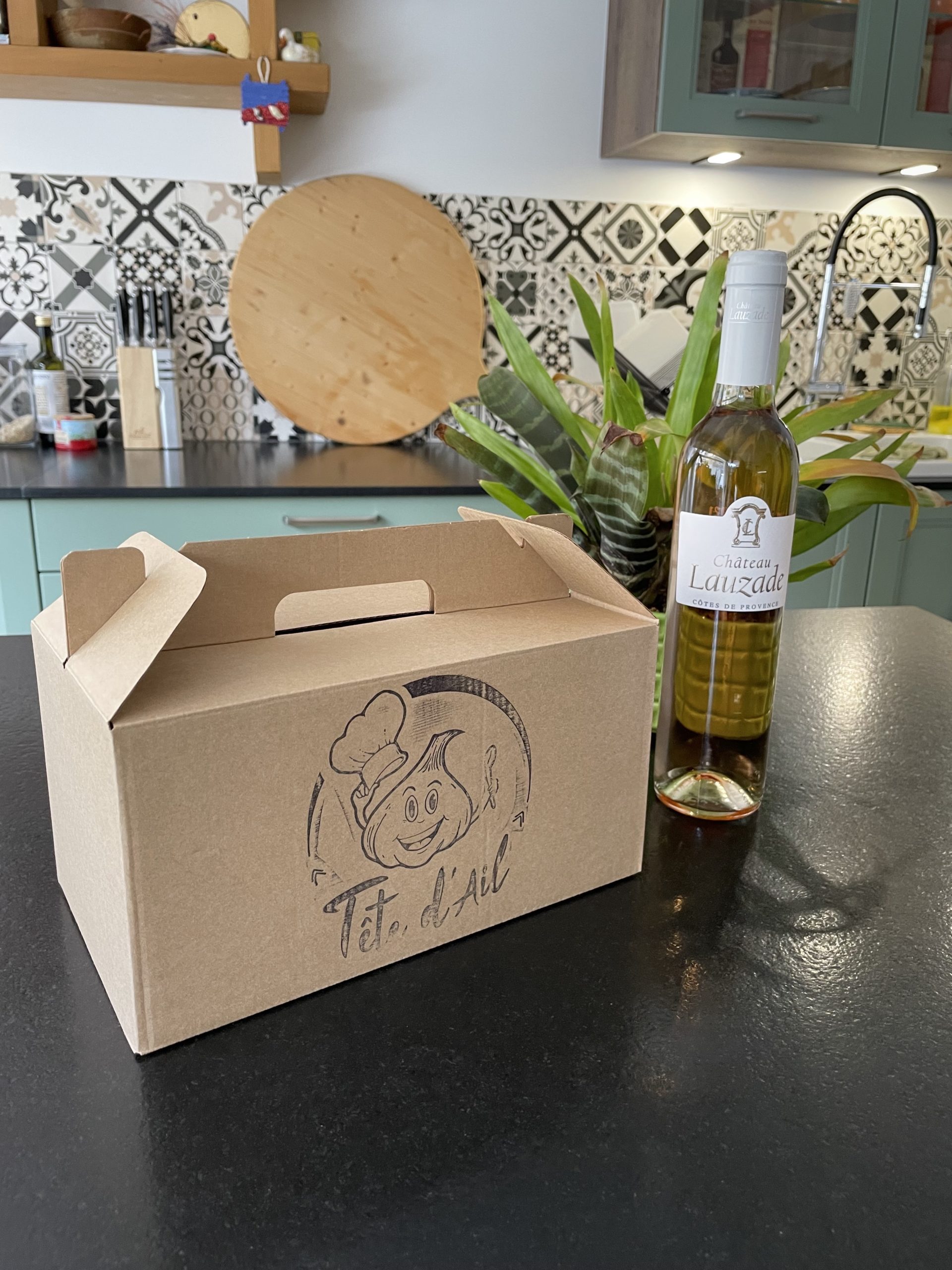 provencal picnic in a box with rose wine